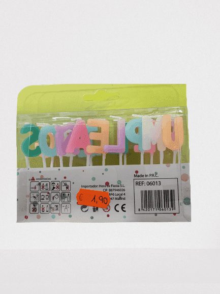 Velas de letras "Feliz Cumpleaños" - Imagen 2