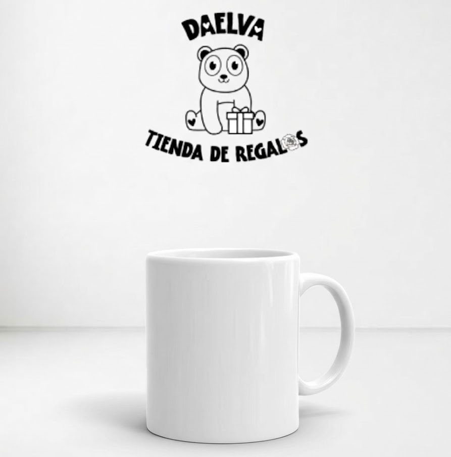 taza personalizada blanca