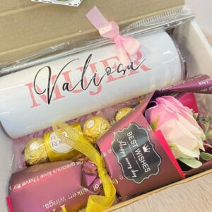 Caja de regalo termo y bombones