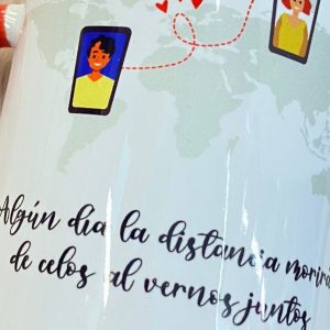 Tienda de regalos originales en Madrid taza amor a distancia