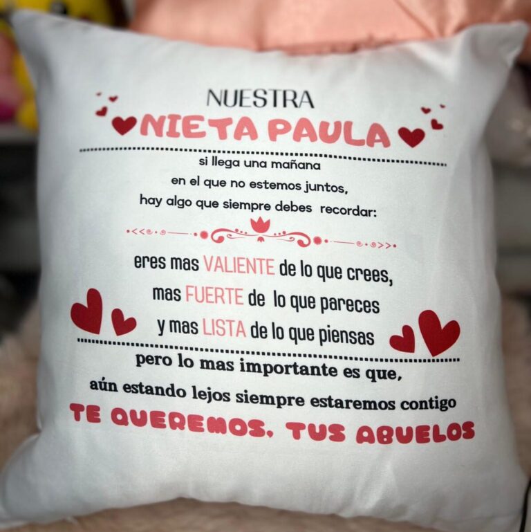 tienda de regalos originales en Madrid cojines personalizados de San Valentín