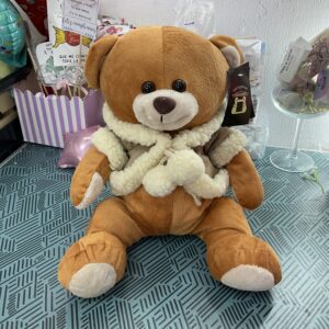 Osito de peluche con abrigo