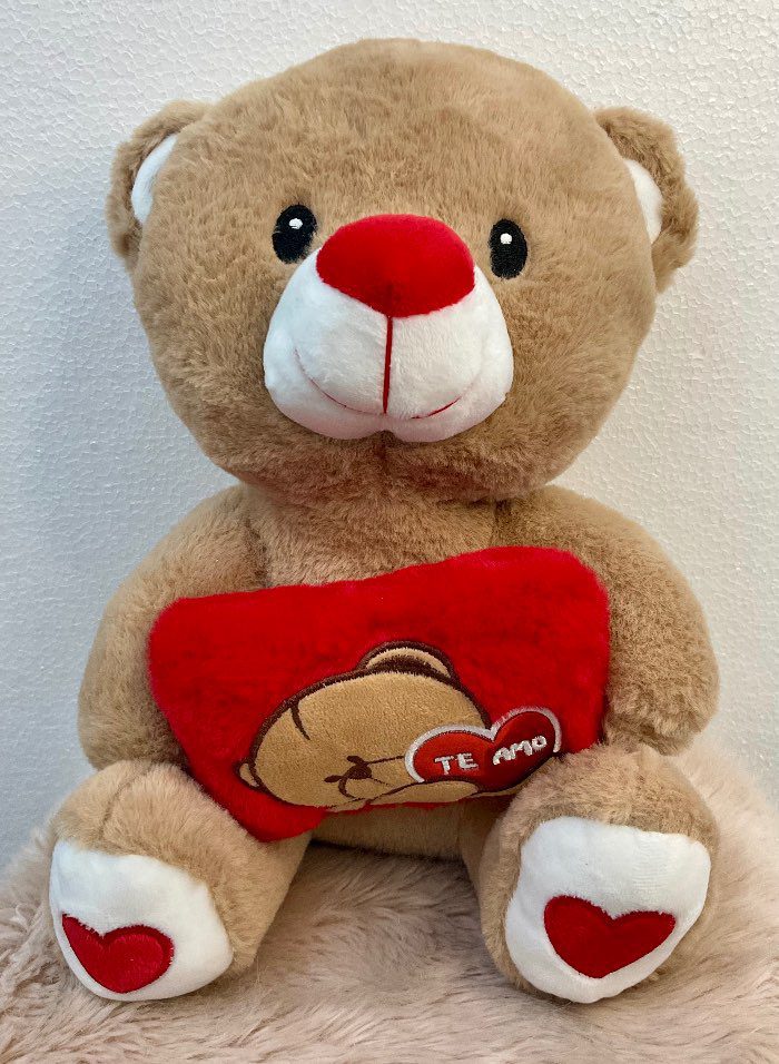 Peluche-Osito con cojín te amo
