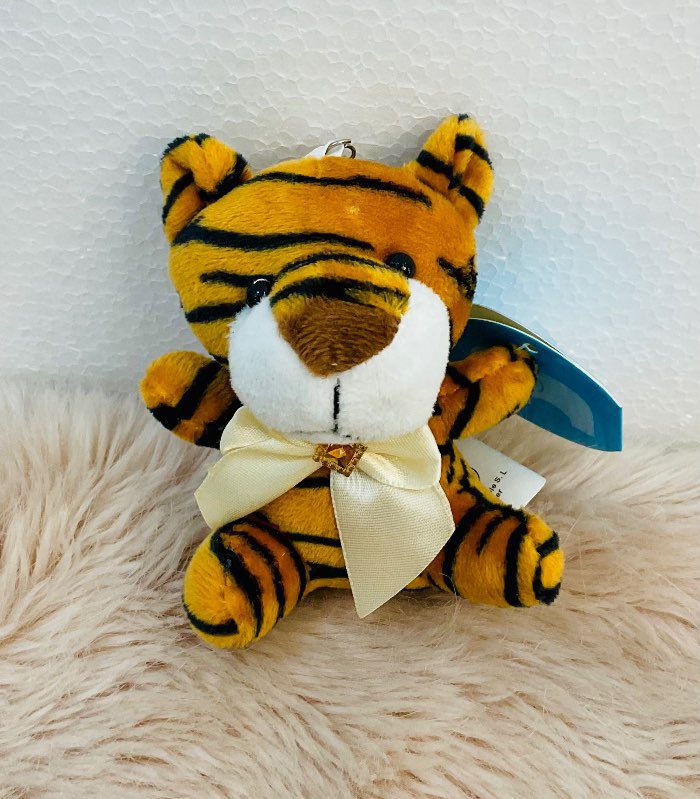 Llavero peluche tigre con lazo