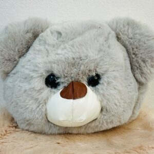 Bolso osito de peluche gris