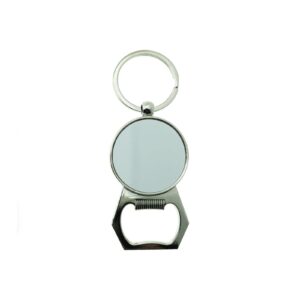 Llavero circular personalizable con abridor