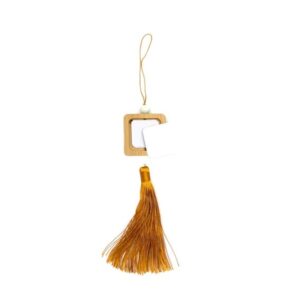 Llavero cuadrado personalizable de madera