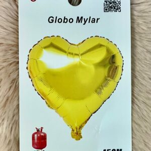 Globo corazón dorado