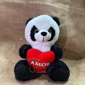 Peluche Panda con Corazón Rojo "Amor"