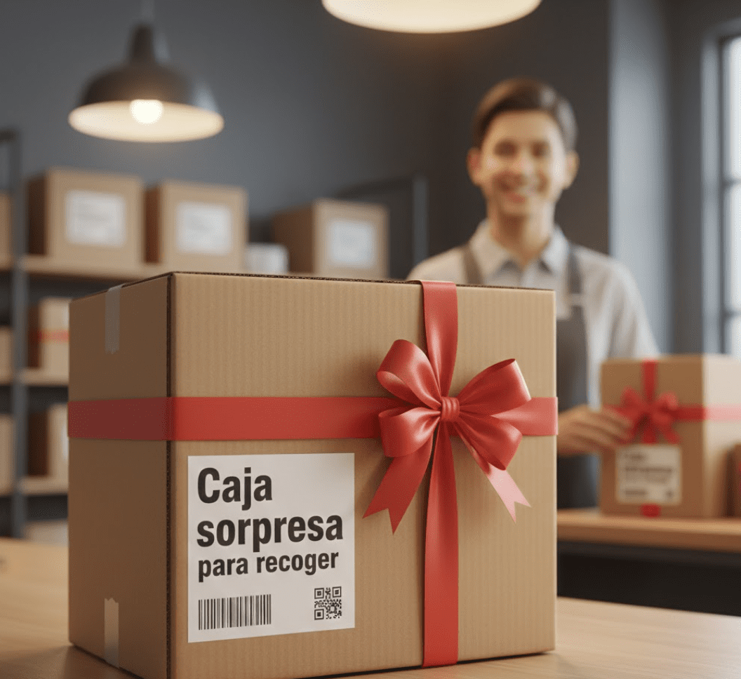 Caja sorpresa lista para recoger