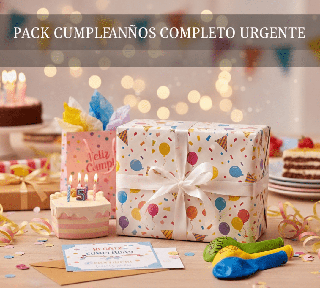 Pack cumpleaños completo urgente