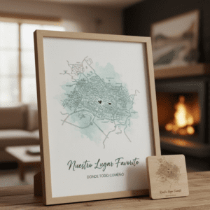 Lámina personalizada con mapa del lugar especial