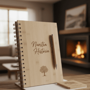 Libreta de bambú personalizada