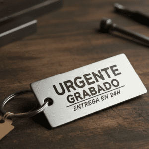Llavero grabado urgente