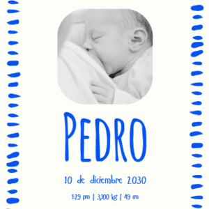 Marco personalizado nacimiento bebé