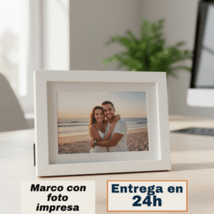 Marco con foto impresa en el día