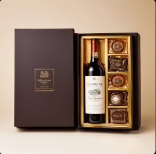 Pack vino y chocolates gourmet