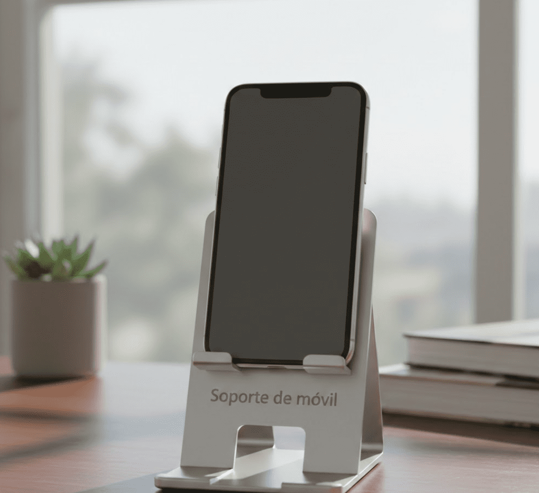 Soporte de móvil personalizado para escritorio