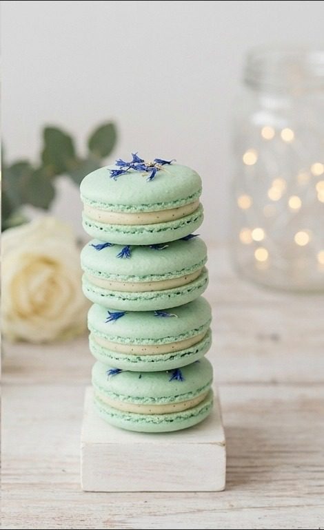 Pilas de macarons variados para Candy Bar Boda Daelva Madrid
