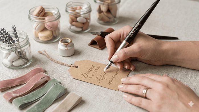 Caja de madera grabada como envoltorio de regalo de boda