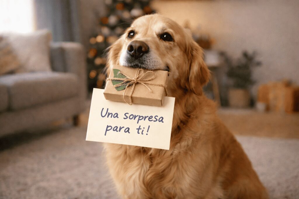 formas originales de entregar un regalo con mascota