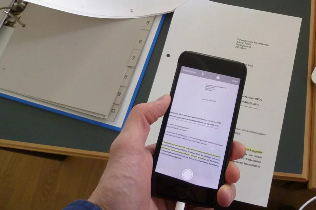 móvil escaneando documentos sin necesidad de app