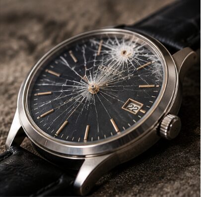 problemas comunes en relojes con cristal roto