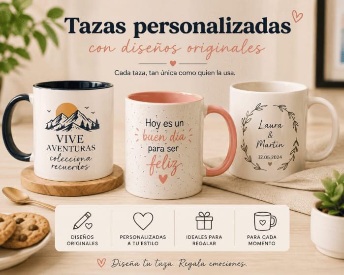 Taza personalizada con diseño original para regalar