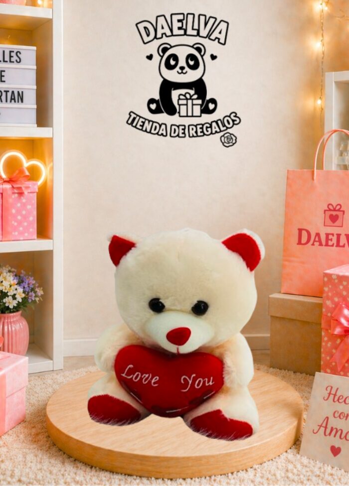 Peluche de osito con corazón