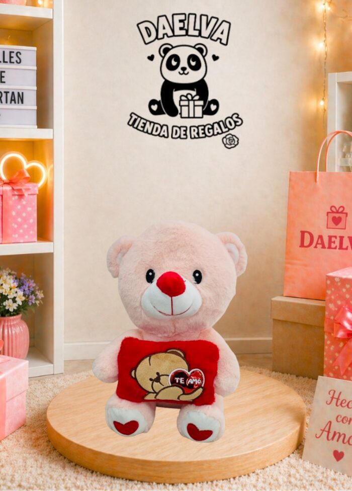Peluche de oso rosa