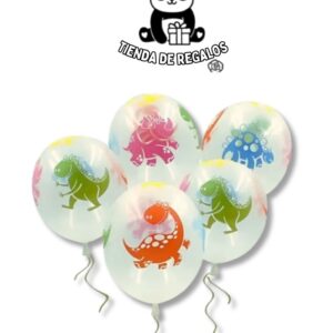 Set de Globos de Dinosaurios Transparentes