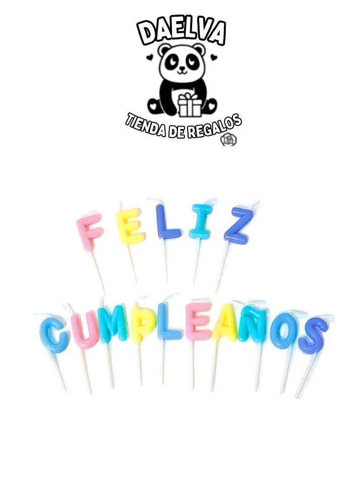 Velas de Letras Feliz Cumpleaños