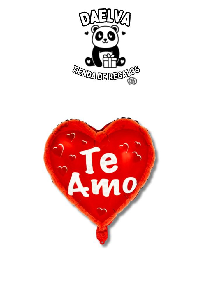 Globo de Corazón Rojo Metalizado Te Amo