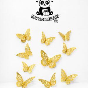 mariposas caladas en oro para decoracion brillante