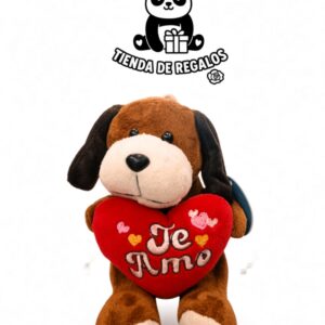 peluches de animales suaves con corazon rojo
