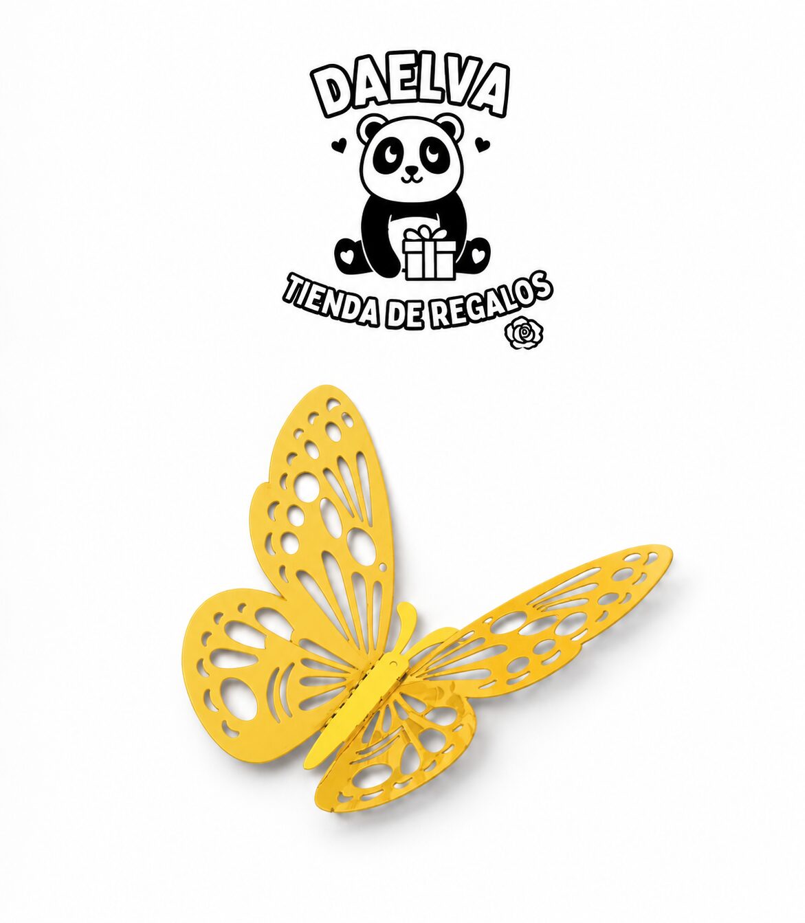 mariposa dorada grande para decoracion elegante
