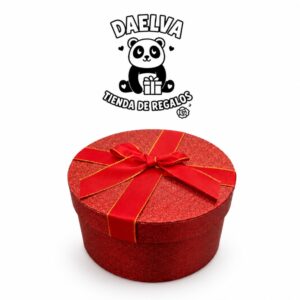 caja de regalo redonda mediana para empaque elegante
