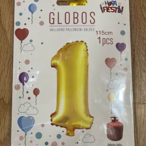 Globos numeros dorados 1 tienda regalos madrid daelva