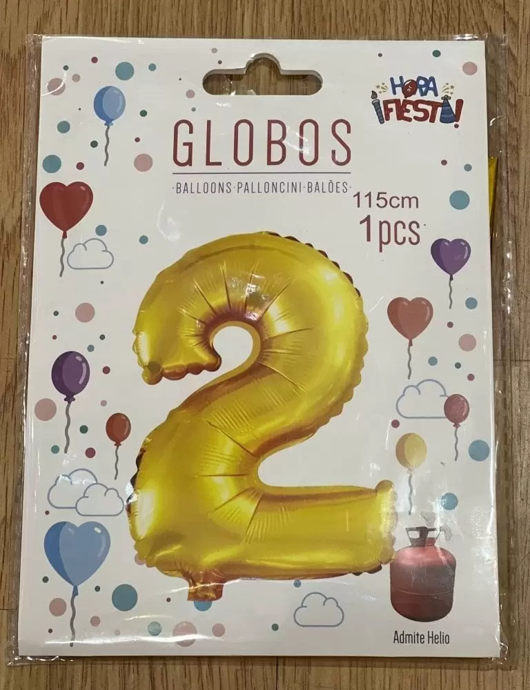 Globos numeros dorados 2