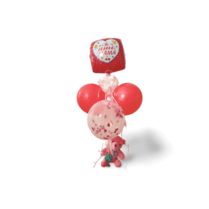 Arreglo con oso rosa Arreglos decorativos de globos y accesorios Tienda Regalos Madrid