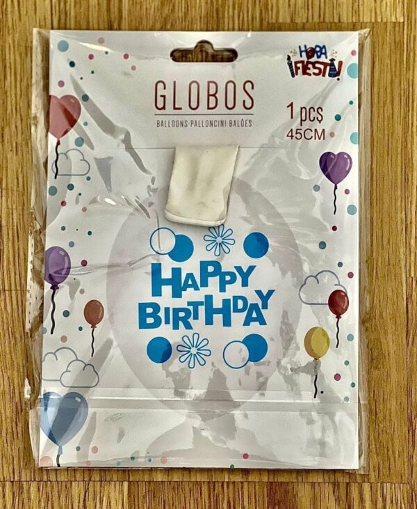 Globos transparentes cumpleaños azul