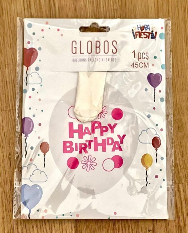 Globos transparentes cumpleaños fucsia