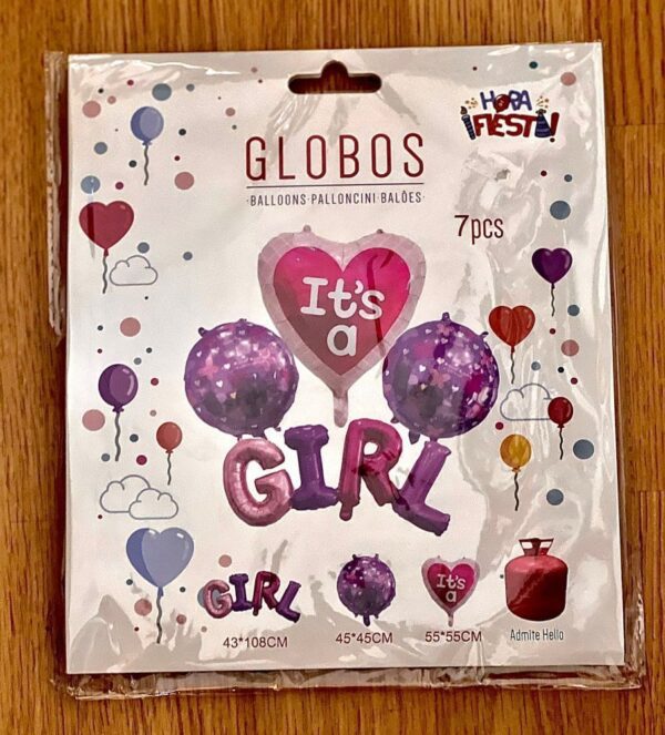 globo baby shower rosa tienda regalos madrid daelva