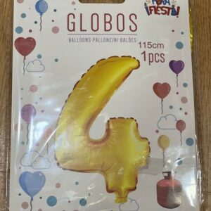 Golden number balloons 4