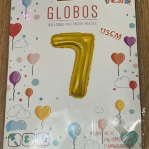 Golden number balloons 7