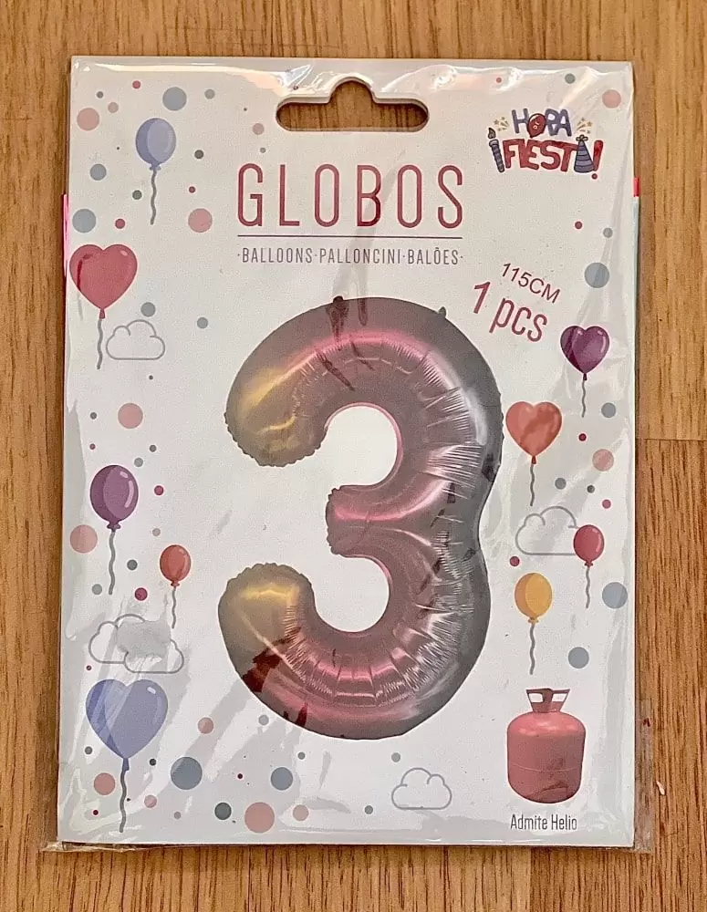Globos numeros multicolor - Imagen 4