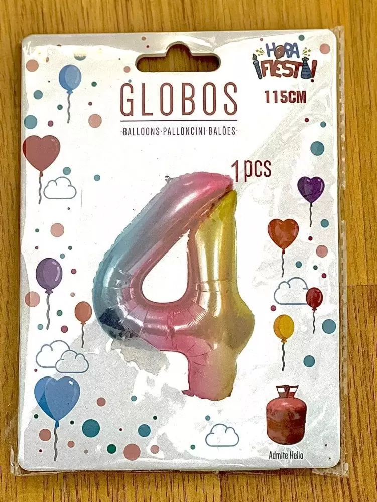 Globos numeros multicolor - Imagen 5