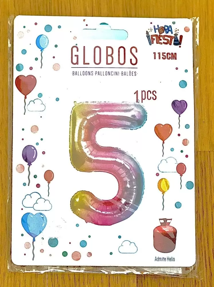 Globos numeros multicolor - Imagen 6