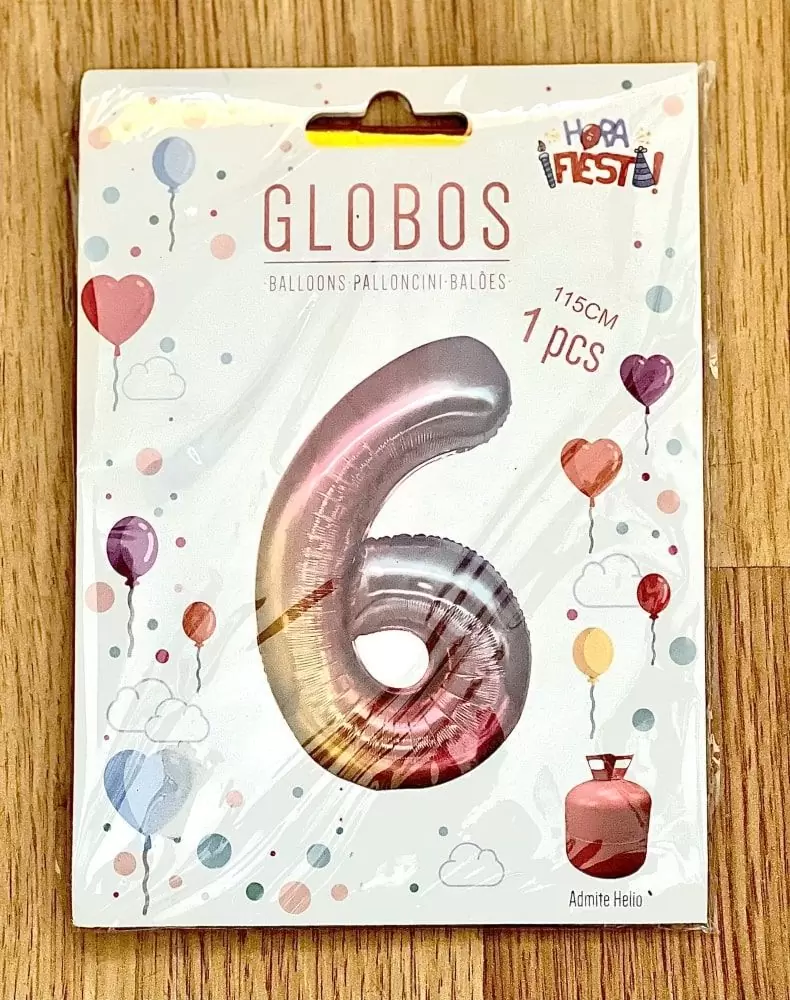 Globos numeros multicolor - Imagen 7