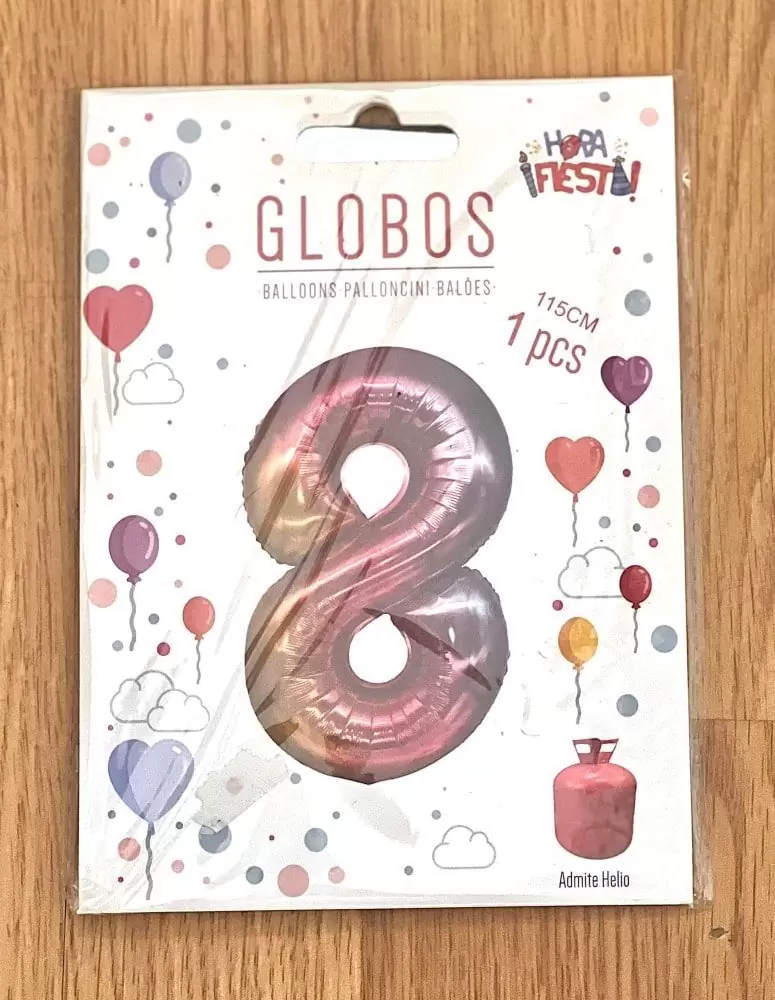 Globos numeros multicolor - Imagen 9